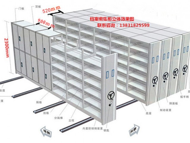 湖北智能密集柜直觀剖析圖
